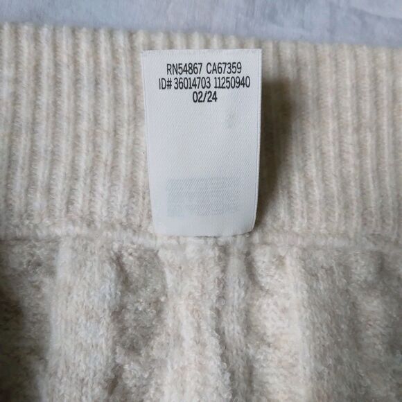 Victoria's Secret Pink Cable Knit Shorts Ivory Navy Preppy Womens Medium - Picture 6 of 9